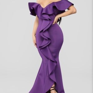 Fashion Nova Captivate The Night Ruffle Gown
